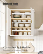 SONGMICS Spice Rack, Expandable Kitchen Countertop Shelf, Steel - Image 2
