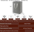 Waterproof Laundry Hamper Collapsible Laundry Basket Leather Handle Laundry Bag Large Clothes Storage Toy Organization for Bathroom Bedroom Laundryroom College Dorms (Pop-Up Laundry Hampers-004) - Image 2