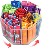 Drink Packet Organizer For Powdered Drink Mix,Powder Packet,Water Packet,Water Flavor Packet, Lazy Susan Organizer for Drink Mix Rotating Holder (Rhombus) by Unknown
