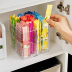 Drink Packet Organizer, Rotating Turntable Organizer with 4 Compartments - Image 3