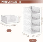 CTSNSLH 8 Pack Closet Organizers Stackable Storage Box - Image 2