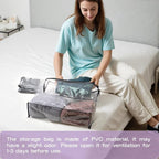 Hopack Under Bed Storage Bags Organizer, 22L Clear Storage Bags, Bags Organizer Clear Zipper Containers Bedroom, Storage Bag for Sweater, Clothes, Shoe Toy, Blanket, Sheet (Black,10PACK) - Image 9