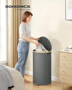 SONGMICS Laundry Hamper with Lid, 90L Laundry Basket, Removable Liner Bag - Image 2