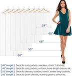 60" Dress Bags for Gowns, 12 Packs All Clear Garment Bags for Hanging Clothes, Plastic Waterproof Dress Cover with Zipper for Dresses, Coats, Uniforms (Set of 12) - Image 6