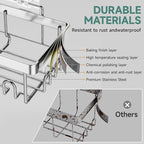 Veken Shower Caddy 6-Pack, Family Choice Award Winner, Large Wall Mounted Shower Rack, Bathroom Shelves Over Toilet, Organizer Storage Accessories with Soap Dish&Toothbrush Holder - Image 4