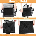 Zopeal 6 Pack Collapsible Mesh Laundry Basket, Black, Single-layer - Image 4
