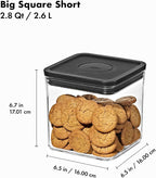 OXO Good Grips POP Container — Big Square Short — 2.8 Qt / 2.6 L — Matte Black, Organization and Storage Solution - Image 7