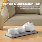 Razborci 2PCS Bathroom Counter Vanity Trays, Water Absorbing Diatomite Stone Quick Drying Mat for Kitchen Sink Counter, Dish Rack Soap Dispenser Sponge Holder Caddy Organizer, Light Gray, 9"x 3.5" - Image 4