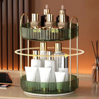 YCIA&DONE 360 Rotating Makeup Organizer and Storage for Vanity Countertop 2 Tiers, High Capacity Cosmetic Skincare Perfume Organizers for Dresser Bathroom Lazy Susan (Vintage Green) - Image 7