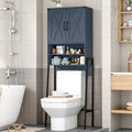 Vabches Metal Frame Over The Toilet Storage Cabinet, Blue by Vabches