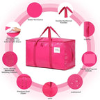 Moving Bags Heavy Duty Hot Pink – Large Packing Bags for Moving, Extra Large Storage Totes with Zippers and Handles - Image 5