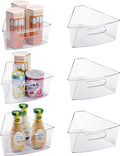 Oubonun Lazy Susan Cabinet Organizer Bins for Kitchen 6 Pack, 1/8 Wedge by Oubonun