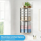 Towel Racks for Bathroom Wall Mounted with Wooden Storage Shelf - Image 8