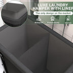 Laundry Basket with Lid,190L Rolling Laundry Hamper with Wheels,Black - Image 3