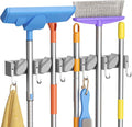 Lifewit Mop and Broom Holder Organizer Wall Mount Non-Slip, 1 Pack, Gray by Lifewit