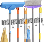 Lifewit Mop and Broom Holder Organizer Wall Mount Non-Slip, 1 Pack, Gray by Lifewit