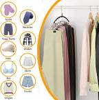 Legging Hangers for Closet Organizer, Hat Hangers for Closet 4 Pack with 10 Clips Holds 40 Leggings, Legging Hanger, Pants Storage Organizer Suitable for Socks, Panties, Underwear, Pants (4-White) - Image 4