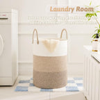 Artfeel Laundry Basket,Woven Cotton Rope Laundry Hamper,40L for Decorative Storage of Dirty Clothes,Toys and Blankets in Bathroom,Bedroom and Living Room - Image 2