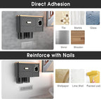 iHave Toothbrush Holders Bathrooms Wall Mount Toothpaste Dispenser & 2 Cups - Image 4