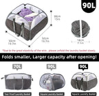 Collapsible Laundry Basket, 90L Tear Proof Mesh Pop-up Hamper - Image 2