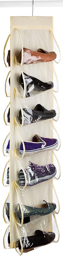 Handy Laundry Hanging Shoe Organizer - 14 Pockets - Clear Pockets Will Protect Your Shoes, Handbags, Purse & Enable You to Find Them Easily. Hang it in a Closet to Keep Your Closet Neat & Organized. by Handy+Laundry