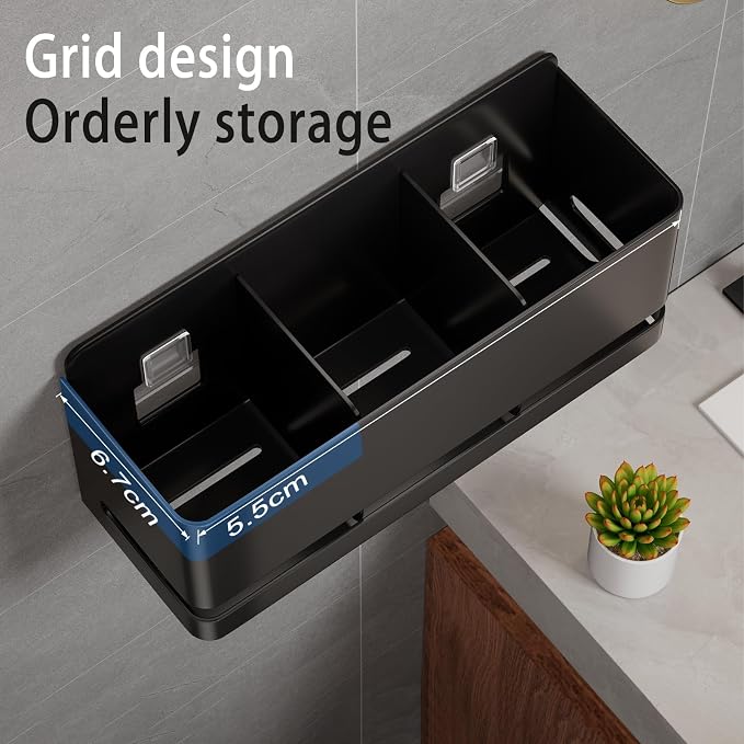 Electric Toothbrush Holder, Toothbrush Holders wall Mounted，3 Slot - Image 4