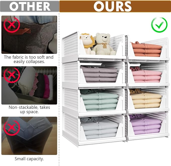 SNSLXH 5 Pack Closet Organizer Basket, Closet Organizers and Storage, Green - Image 3