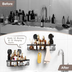 JOTPE Shower Caddy Suction Cup, No Drill Shower Shelves for Bath, 2 Pack - Image 7