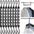HOUSE DAY Sturdy Space Saving Hangers 12 Pack, Cascading Hangers Organizer | Closet Space Saver Multi Hangers for Heavy Clothes, Closet Organizers and Storage,College Dorm Room Essentials - Black by HOUSEDAY