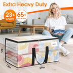 Fab totes Moving Bags Extra Heavy Duty Oversized Storage Bags with Reinforced Handle and Double Zippers,Moving Supplies Totes for Storage Packing Dorm Room Essentials Alternative to Moving Boxes - Image 2