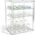 X-LARGE Baby Bottle Organizer, Upgraded Bottle Storage Organizer Baby for Countertop Cabinet, Removable Baby Organizer with Magnetic Door, Bottle Station Organizer for Nipples, Pump Parts, Thickened by Shopwithgreen