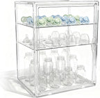 X-LARGE Baby Bottle Organizer, Upgraded Bottle Storage Organizer Baby for Countertop Cabinet, Removable Baby Organizer with Magnetic Door, Bottle Station Organizer for Nipples, Pump Parts, Thickened by Shopwithgreen