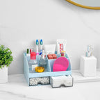 VITVITI Bathroom Counter Sink Vanity Organizer Countertop with Drawer, Blue - Image 5