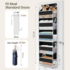 2 Pcs Over The Door Organizer Large Capacity Hanging Storage Room Organizer | 40 lb Capacity, Ultra-Sturdy, Foldable, Mesh Design with Clear Window, Space-Saving Organizer for Pantry, Nursery & Closet - Image 2