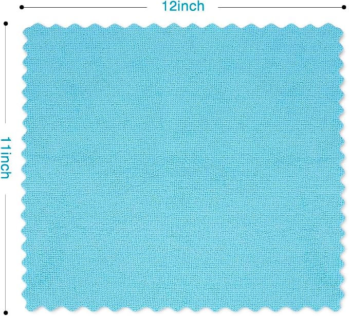 Orighty Microfiber Cleaning Cloth - 24 Pack, Blue Cleaning Rags 12x11 inch - Image 6