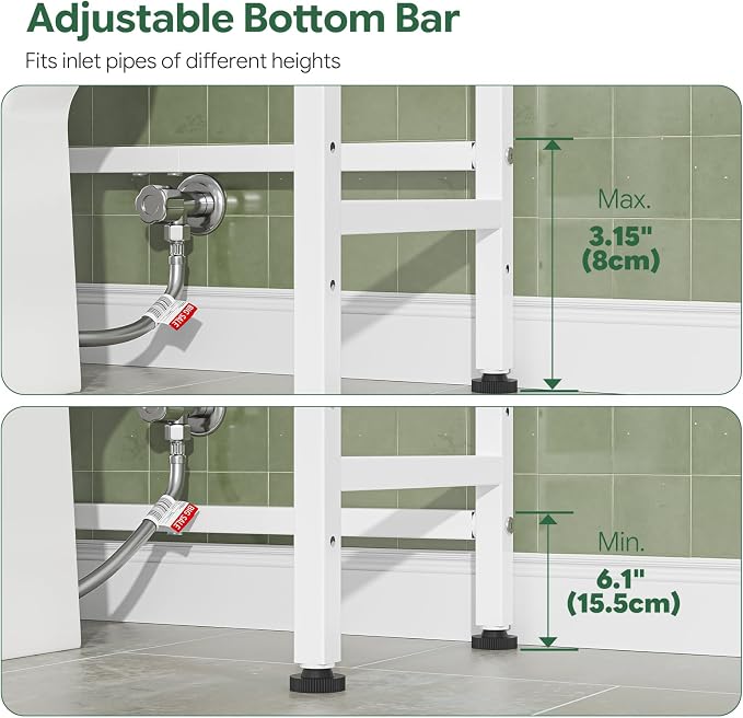 Simple Trending 2-Tier Over The Toilet Storage with 2 Fabric Drawers - Image 6