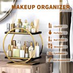 Makeup Organizer Vanity, Black Gold Perfume Organizer for Dresser - Image 6