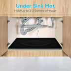 Under Sink Mat, 28"x22" Under Sink Mats for Kitchen, Silicone Waterproof Under Sink Liner, Sink Cabinet Organizer Tray with Drain Hole - Image 5