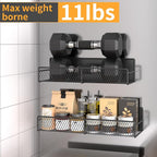 6 Pack Magnetic Shelves for Washing Machine, Magnetic Spice Rack Organizer for Refrigerator, Magnetic Shelf with Hanger Organizer, Metal Magnetic Basket, Laundry Organization and Storage, Black - Image 4