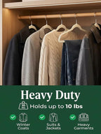 HOUSE DAY Ivory Velvet Hangers 100 Pack - Non Slip Felt Hanger, No Wrinkles - Image 5