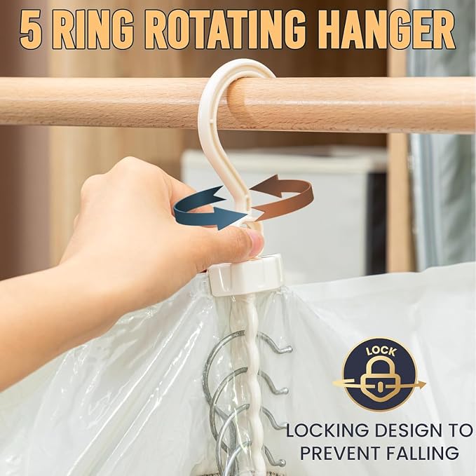 Hanging Vacuum Storage Bags – 4 Pack (2 Long, 2 Short) Hanging Vacuum Seal Bags for Clothing, Closet Organizer Space Saver for Suits, Jackets & Coats - Image 5