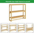RRX Bathroom Shelf Storage Organizer, Shelf 3-Tier Adjustable Layer, Beige - Image 7