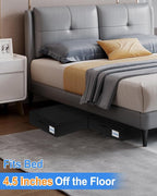 4.5-In Low Profile Under Bed Storage, Rigid Support, 2 Pack, Black | Thin Clothes Storage, Rigid Sides & Bottom, Zipped Lid, Reinforced Handles, Limited Clearance, Couches, Cribs, Dorm Beds - Image 2