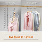 Sindax Space Saving Hangers Telescopic, 6 Holes Clothes Hangers Adjustment to 9 Holes, Upgraded Sturdy Metal Clothes Hangers Space Saving for Heavy Clothes, Closet Organizers and Storage - 5 Pack - Image 6