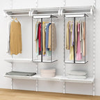 Univivi Garment Bags for Hanging Clothes, Cloth Bag 40 In, 2 PCS, Clear - Image 7