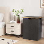 Lifewit 120L Large Laundry Basket with Lid, 2 Removable Bags, Dark Gray - Image 3