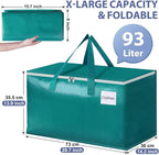 StorageRight Moving Bags, Moving Boxes, 93L 6-Pack Sotrage Bags Totes,Green - Image 2