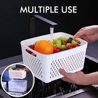 HOTEC 4-Pack Large Fruit Storage Container for Fridge Leak proof with Removable Colander, BPA Free Dishwasher & microwave safe Largest 3.15L - Image 5
