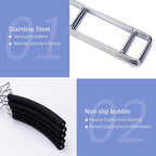 Nature Smile No Shoulder Bump Multiple Sweater Coat Clothes Hangers,Multi Layers Space Saving T Shirt Blouse Rack(4 Pack Black Color) - Image 5