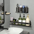 Shower Caddy,Shower Organizer 3 Pack,Aluminum,Adhesive Installation - Image 3